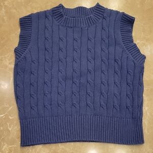 Forever 21 Navy Knit Sweater Vest